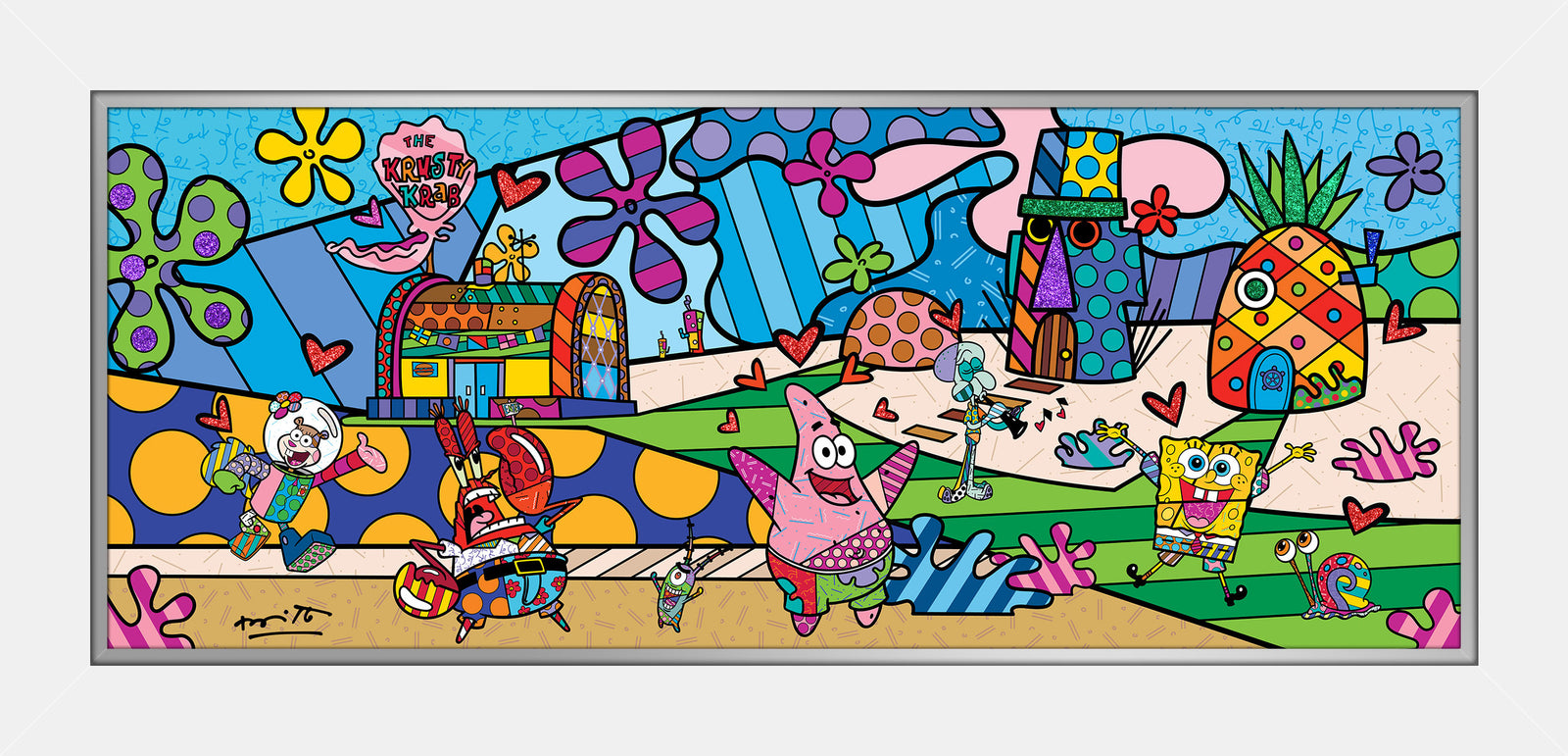 Romero Britto bikini bottom sponebob by britto  colorful pop art design