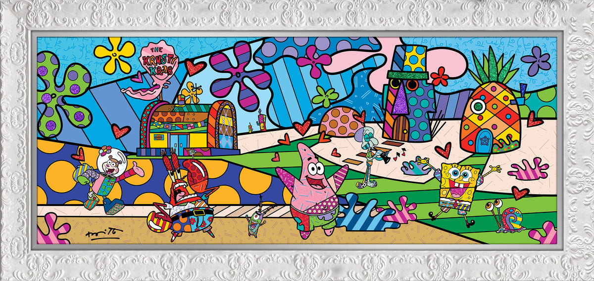modern pop art bikini bottom sponebob by britto  vibrant home decor
