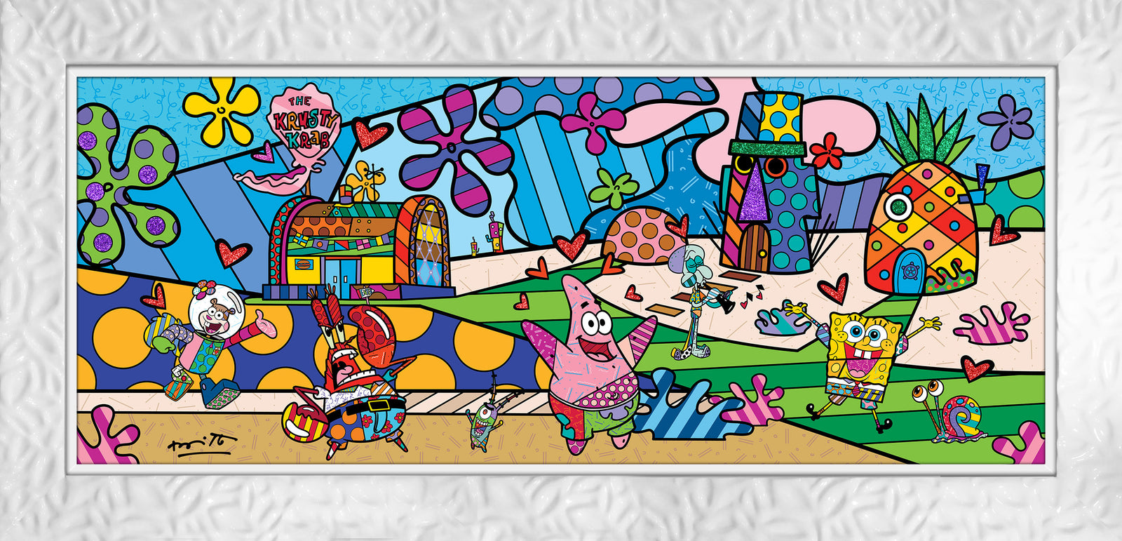 Romero Britto bikini bottom sponebob by britto  colorful pop art design