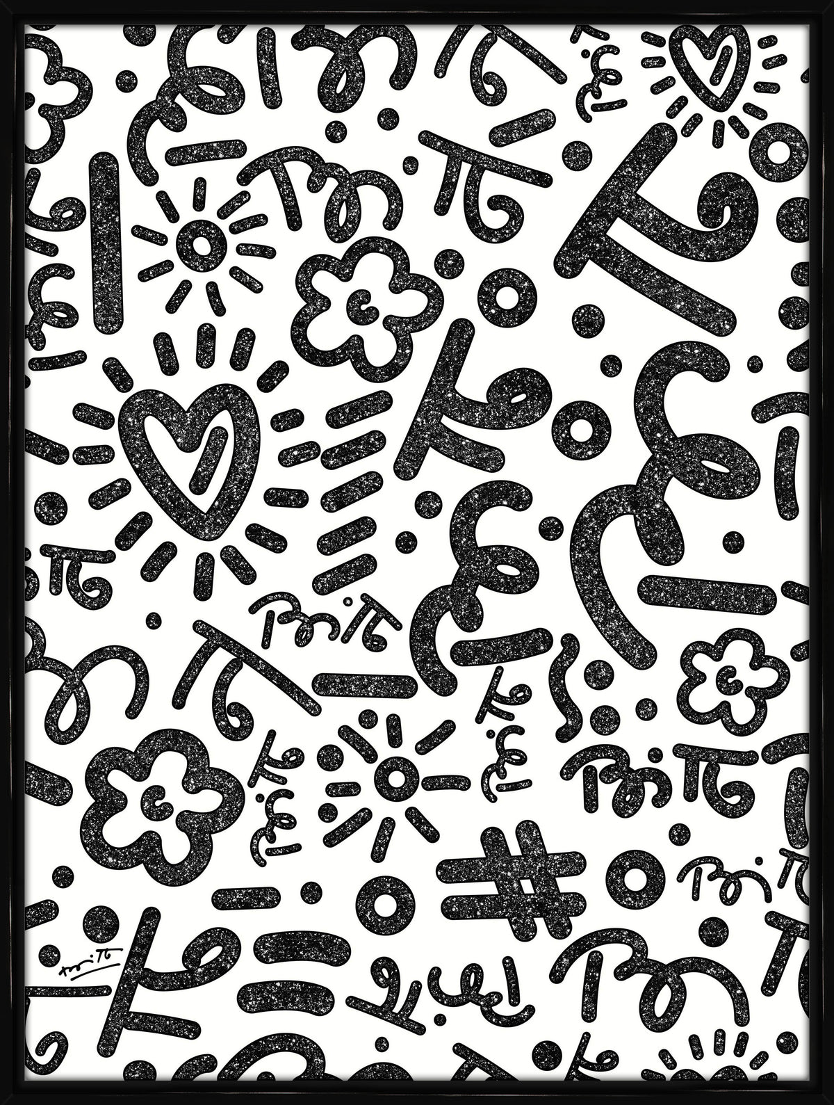 black graffiti limited edition print  artistic colorful design collectible