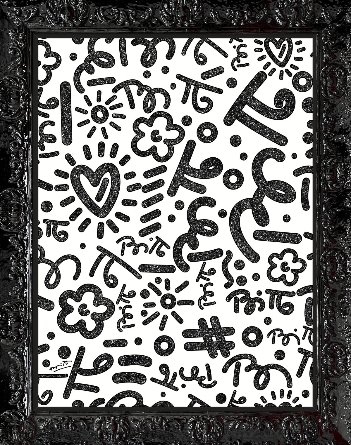 black graffiti limited edition print  colorful decorative collectible gift idea