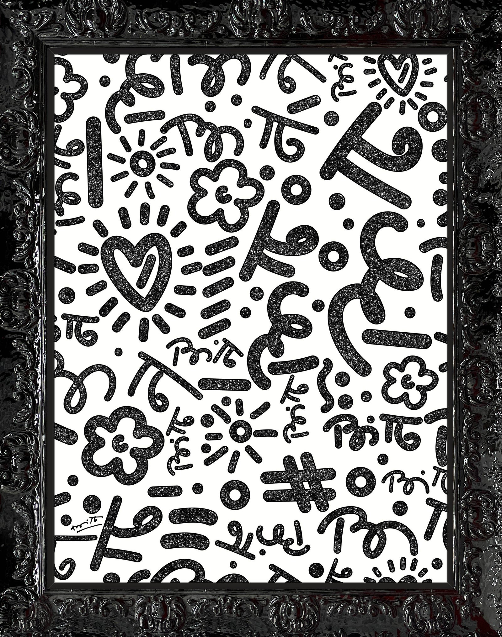 black graffiti limited edition print  colorful decorative collectible gift idea
