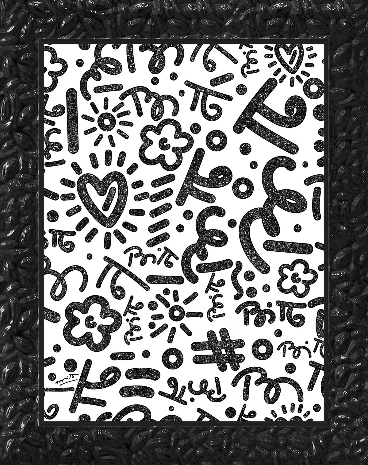 black graffiti limited edition print  artistic colorful design collectible