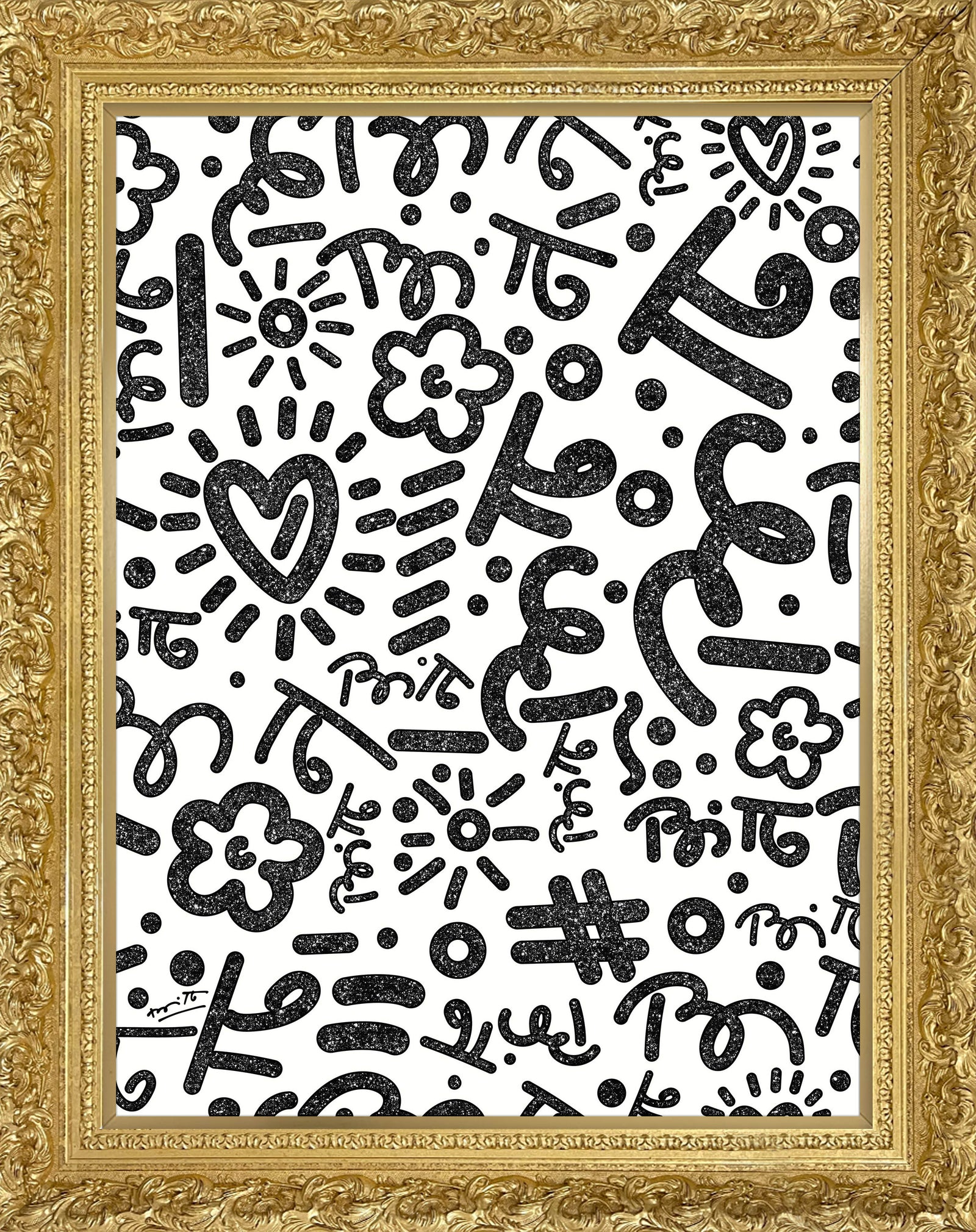 modern pop art black graffiti limited edition print  vibrant home decor
