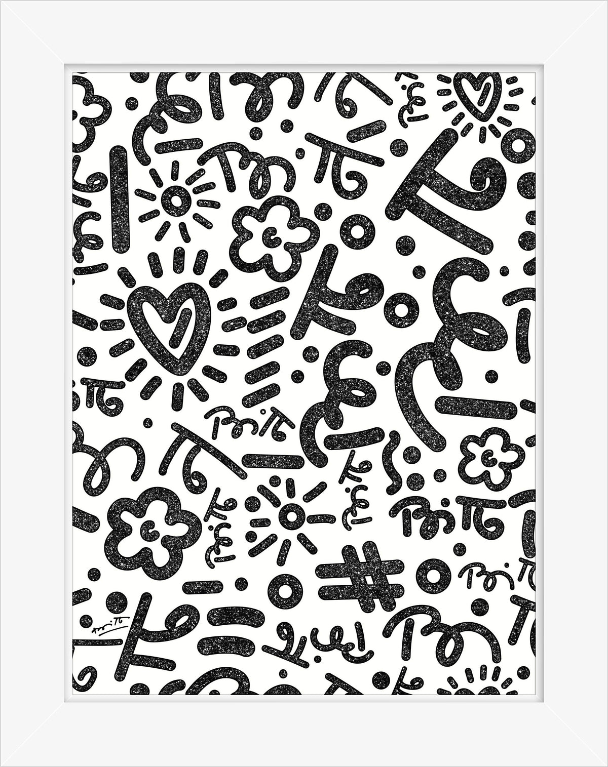 black graffiti limited edition print  colorful decorative collectible gift idea