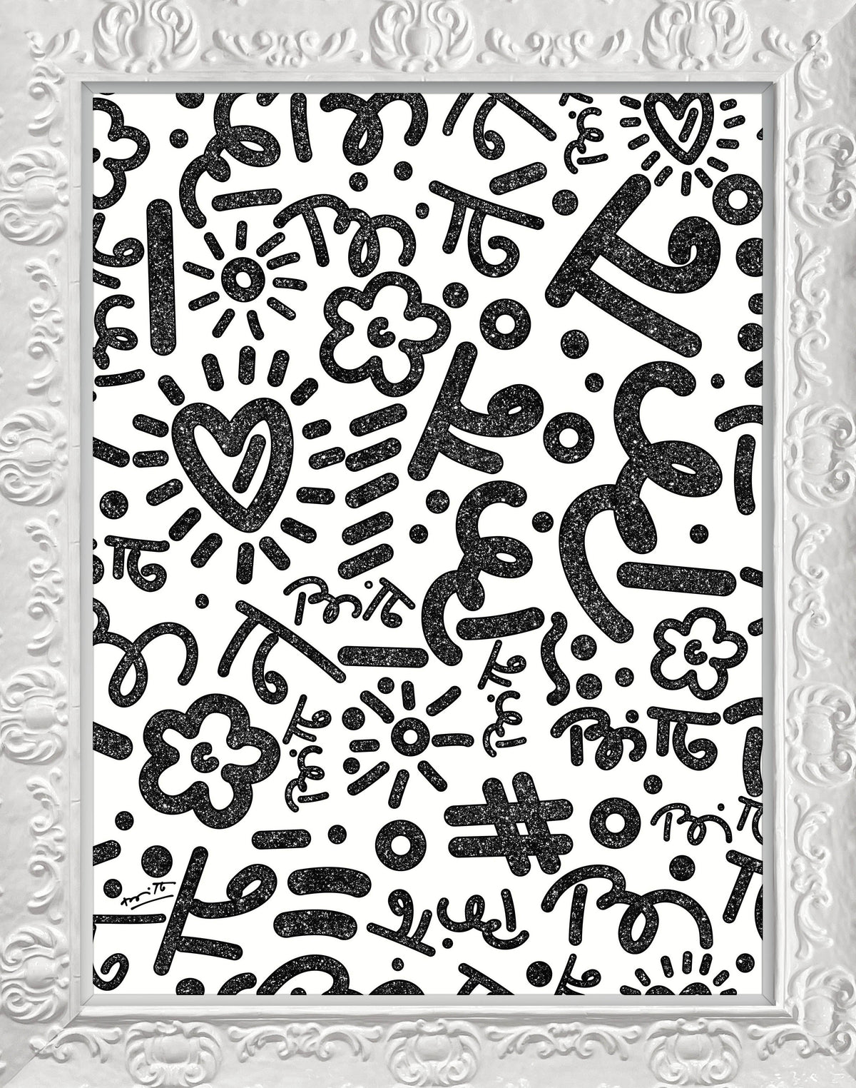 modern pop art black graffiti limited edition print  vibrant home decor