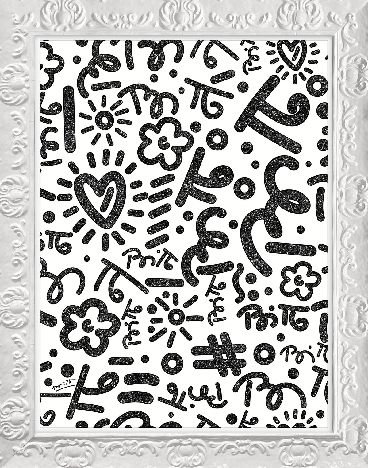black graffiti limited edition print  artistic colorful design collectible