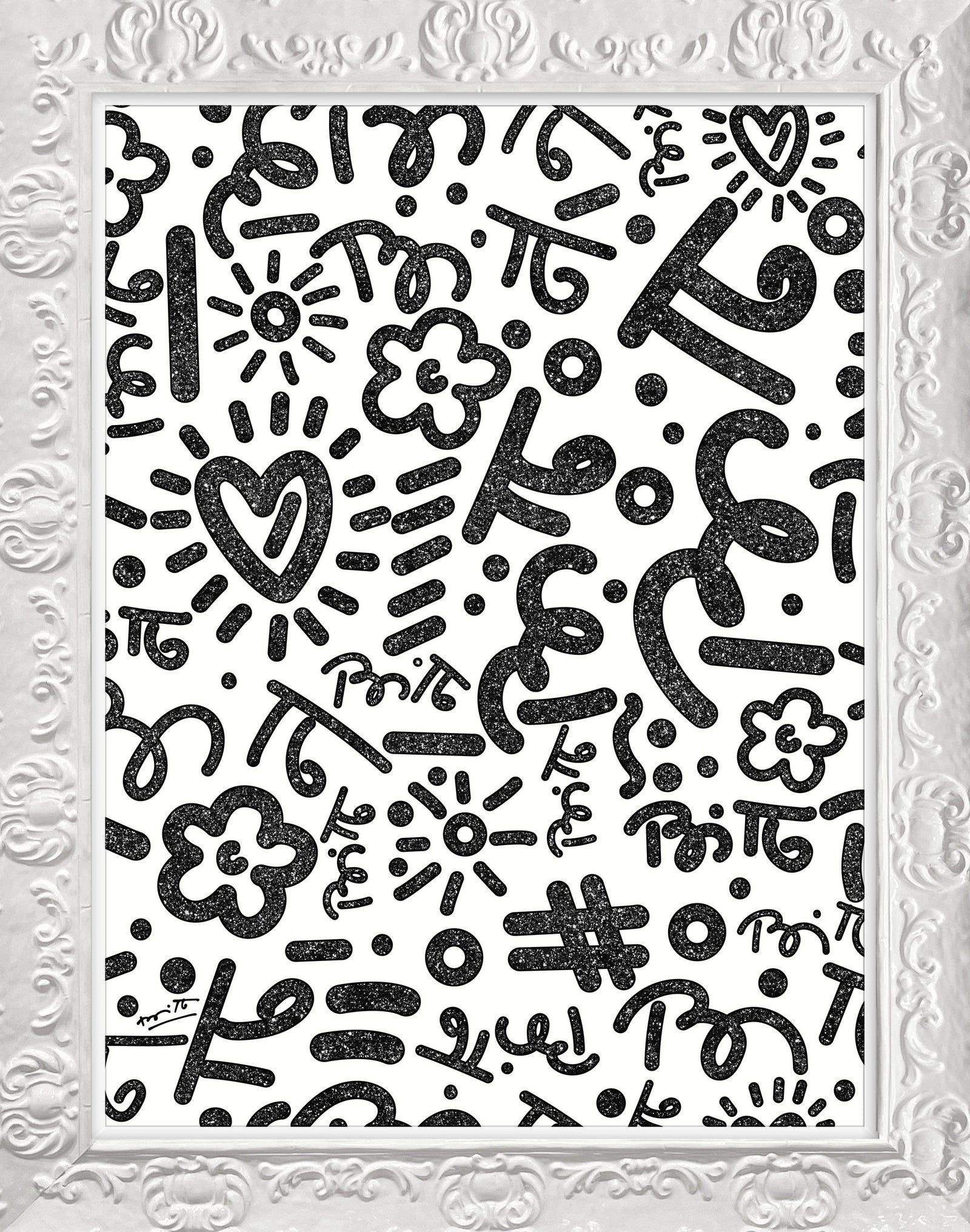 black graffiti limited edition print  artistic colorful design collectible