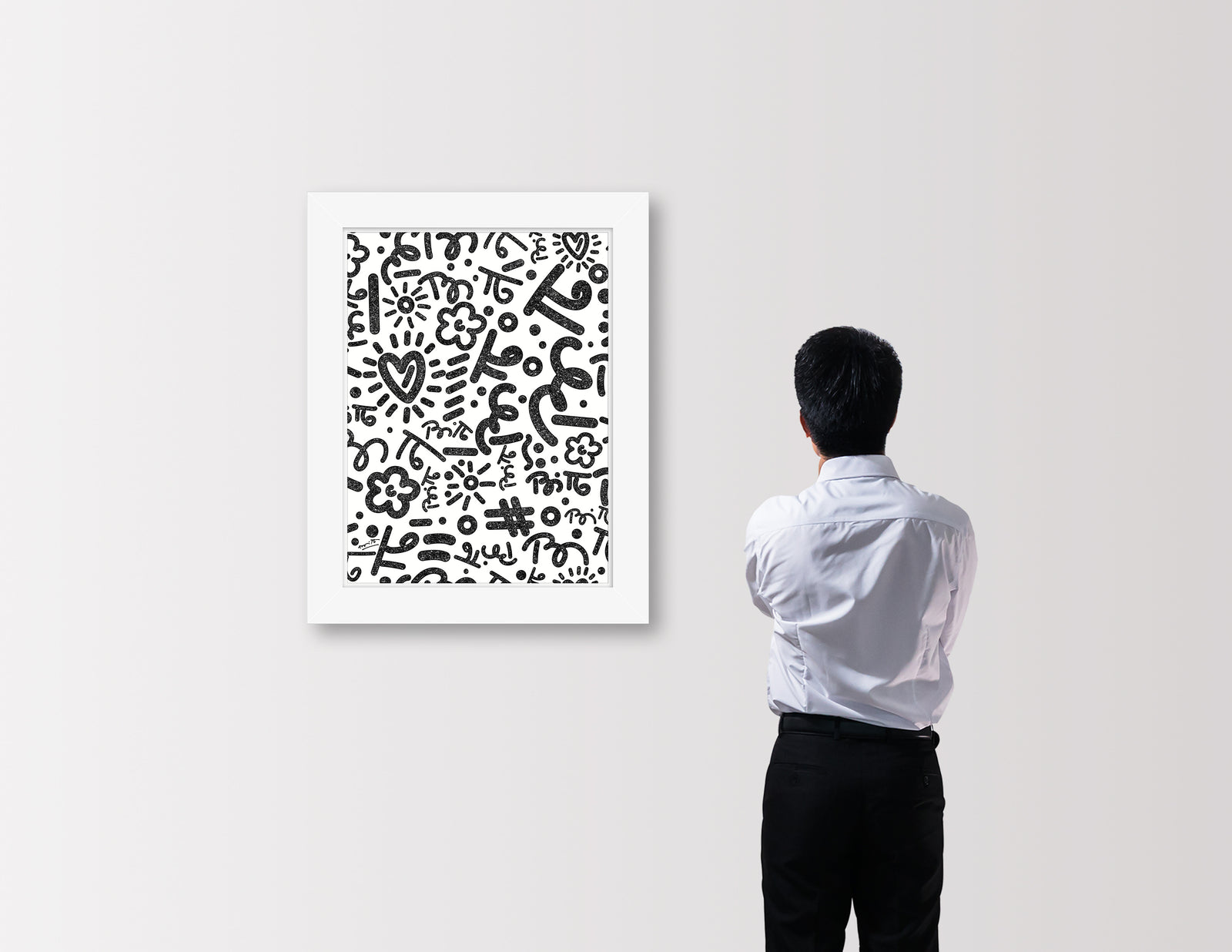 modern pop art black graffiti limited edition print  vibrant home decor