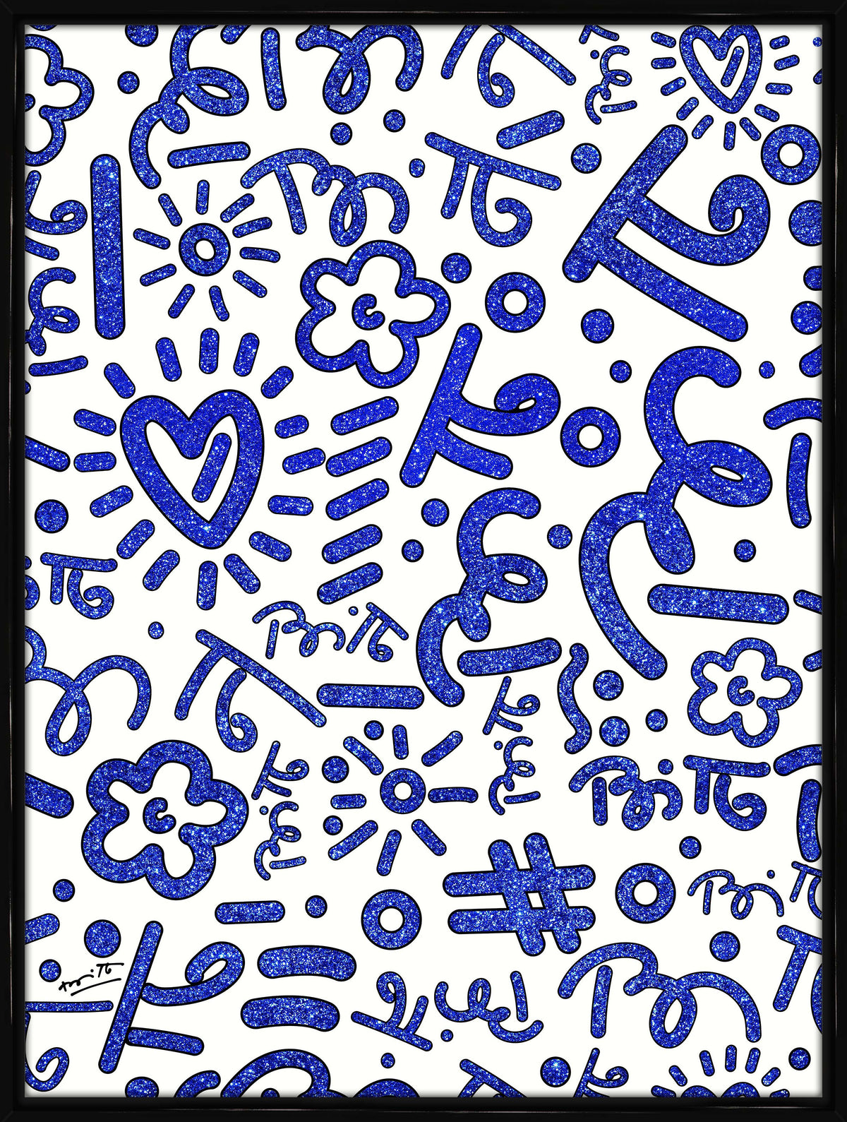 blue graffiti limited edition print  artistic colorful design collectible