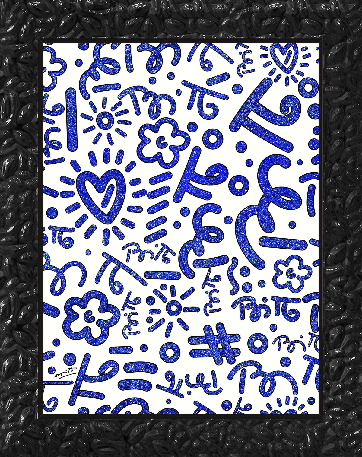 blue graffiti limited edition print  artistic colorful design collectible