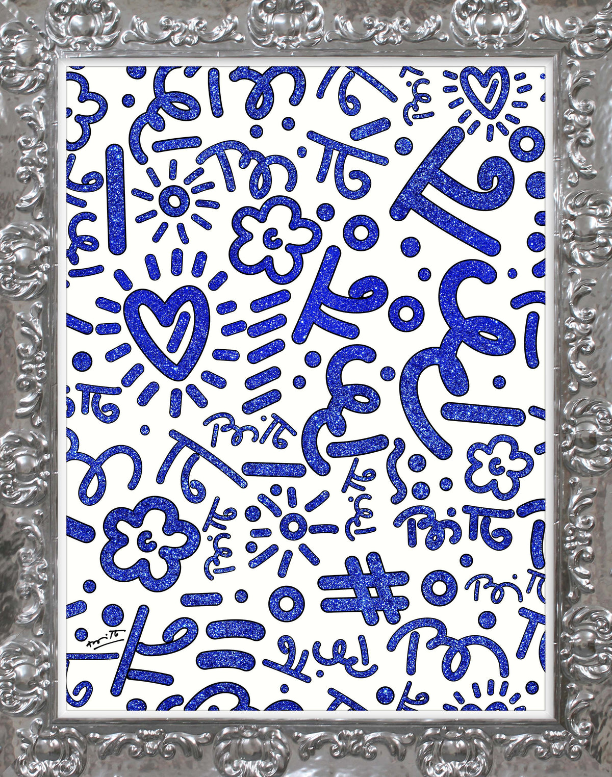 blue graffiti limited edition print  artistic colorful design collectible