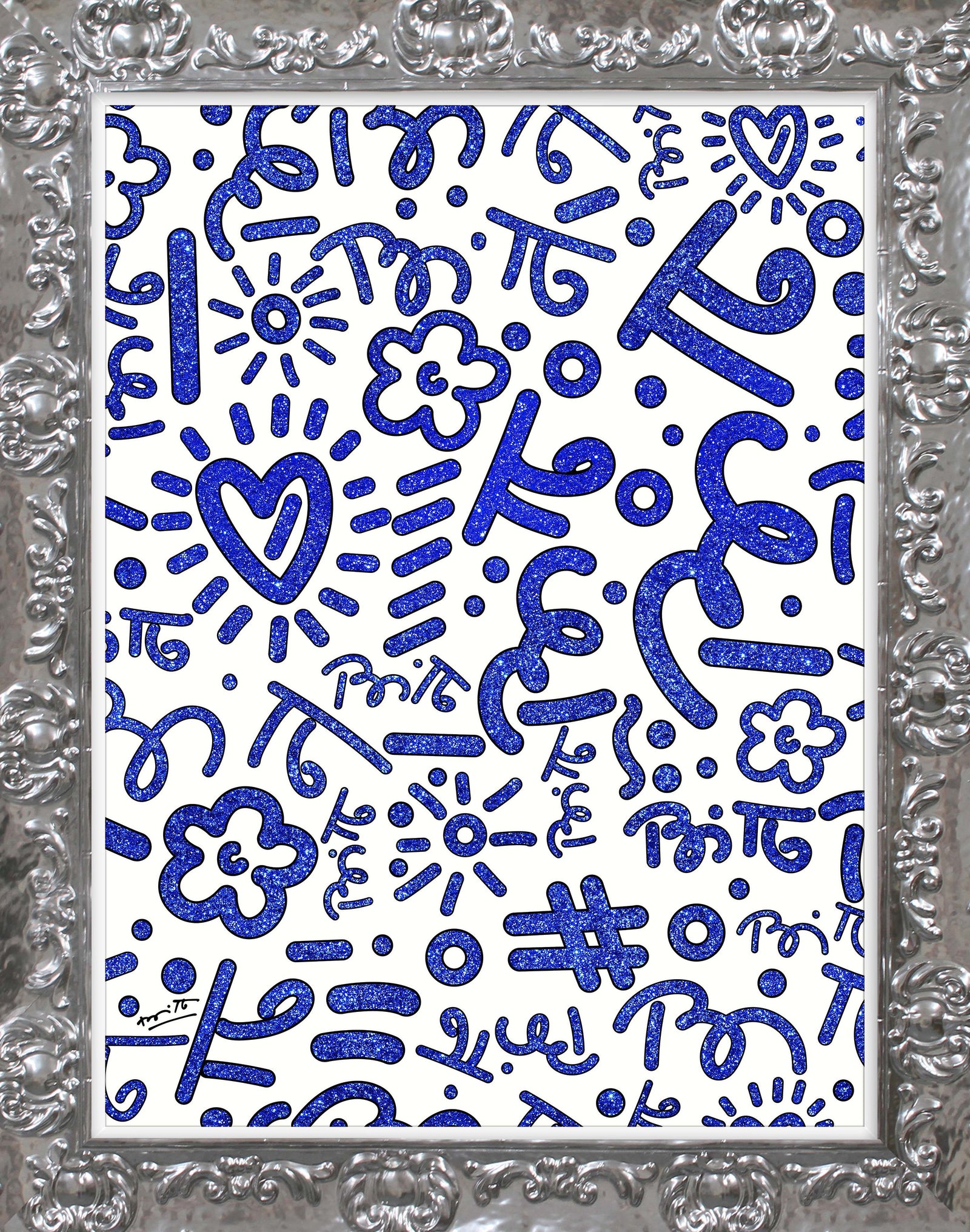 blue graffiti limited edition print  artistic colorful design collectible