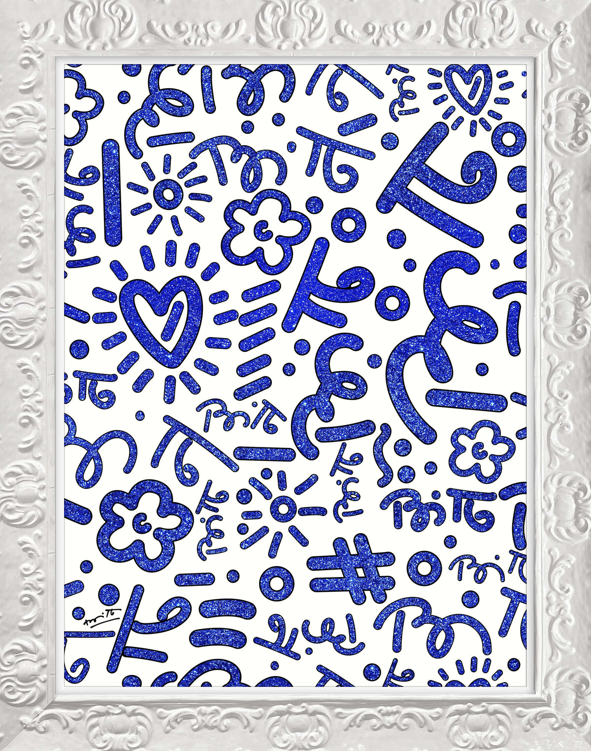 blue graffiti limited edition print  artistic colorful design collectible