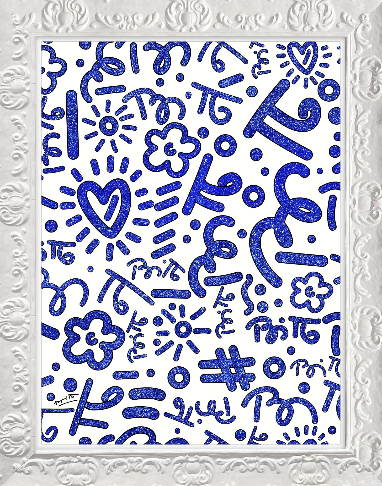 blue graffiti limited edition print  artistic colorful design collectible