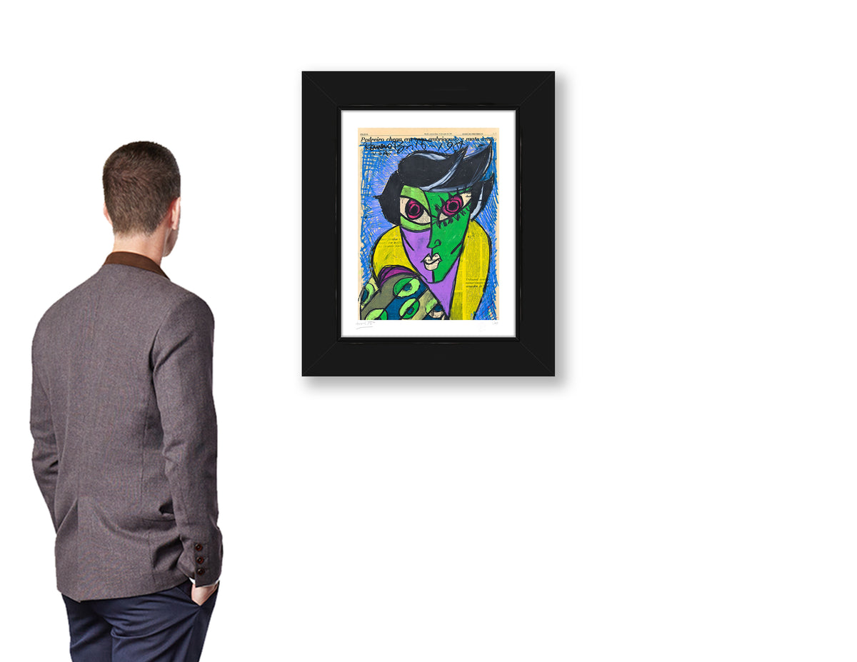 mrs green limited edition print  colorful decorative collectible gift idea