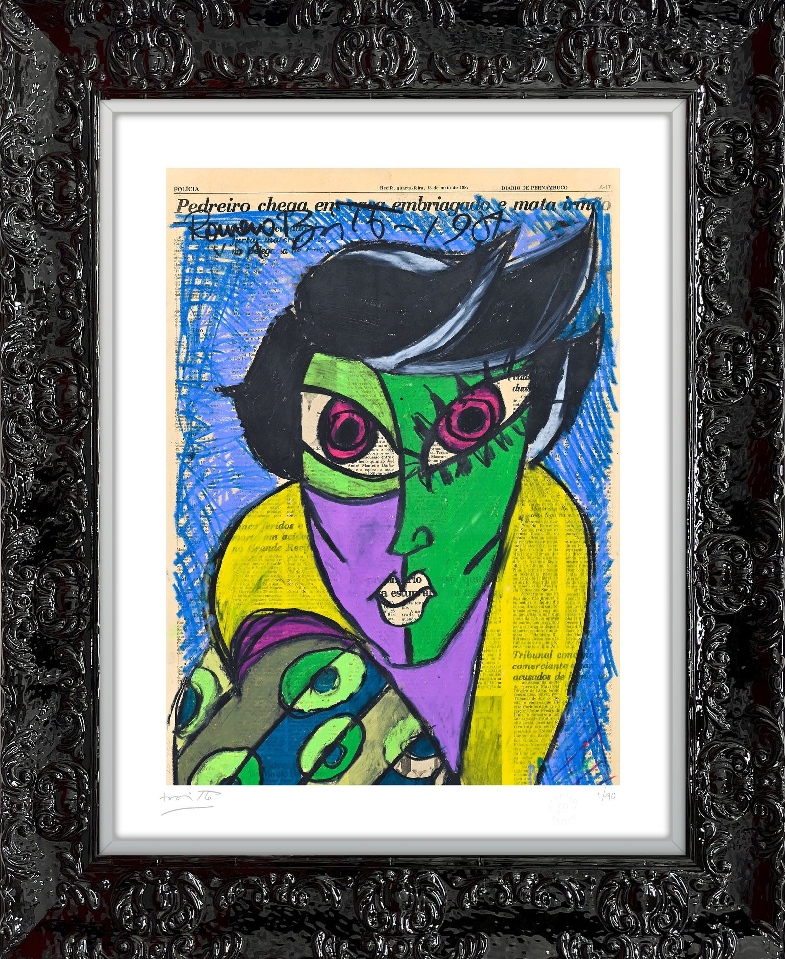 mrs green limited edition print  colorful decorative collectible gift idea