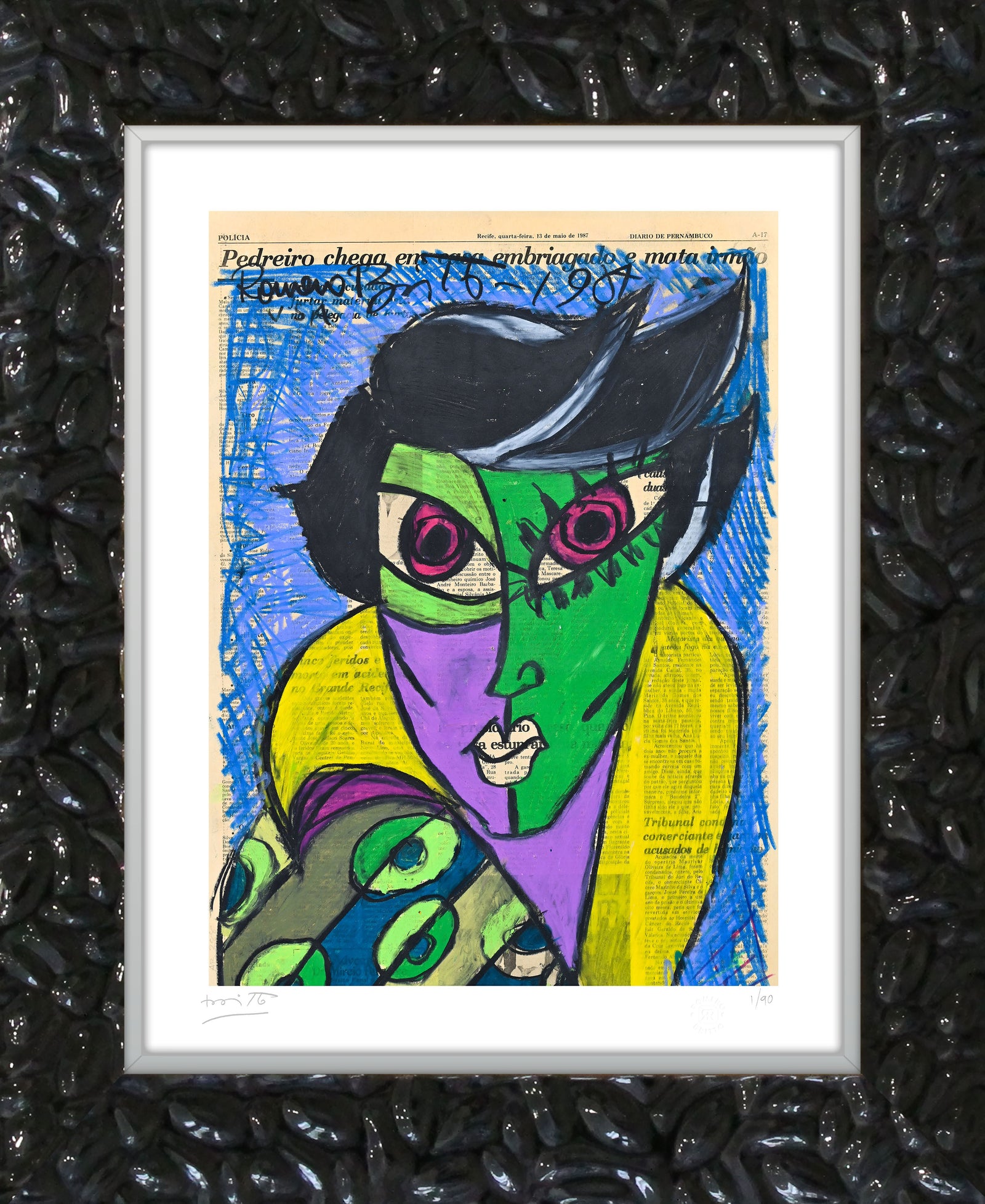 mrs green limited edition print  artistic colorful design collectible