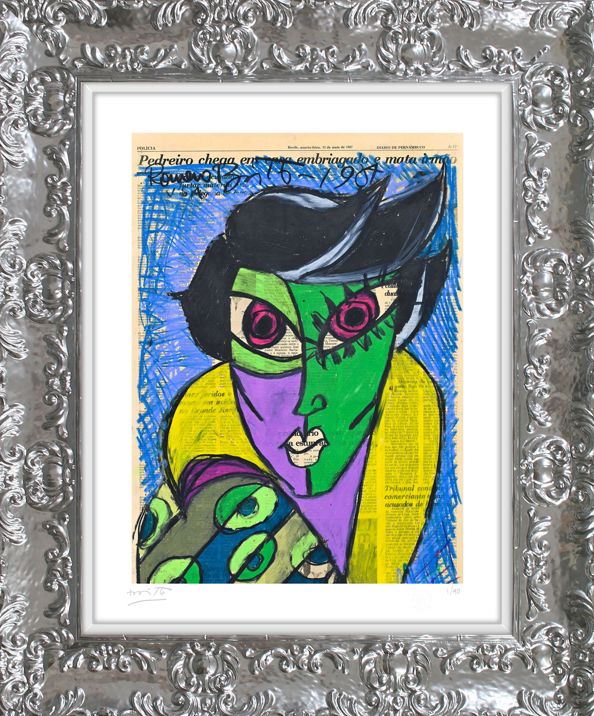 mrs green limited edition print  colorful decorative collectible gift idea