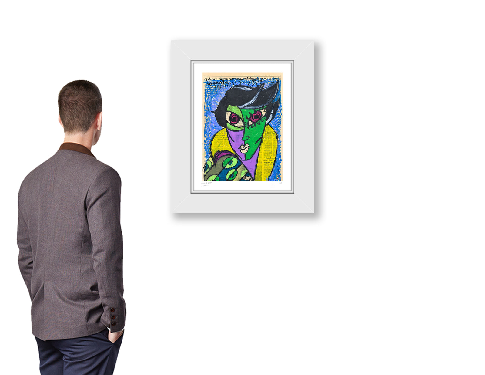 modern pop art mrs green limited edition print  vibrant home decor