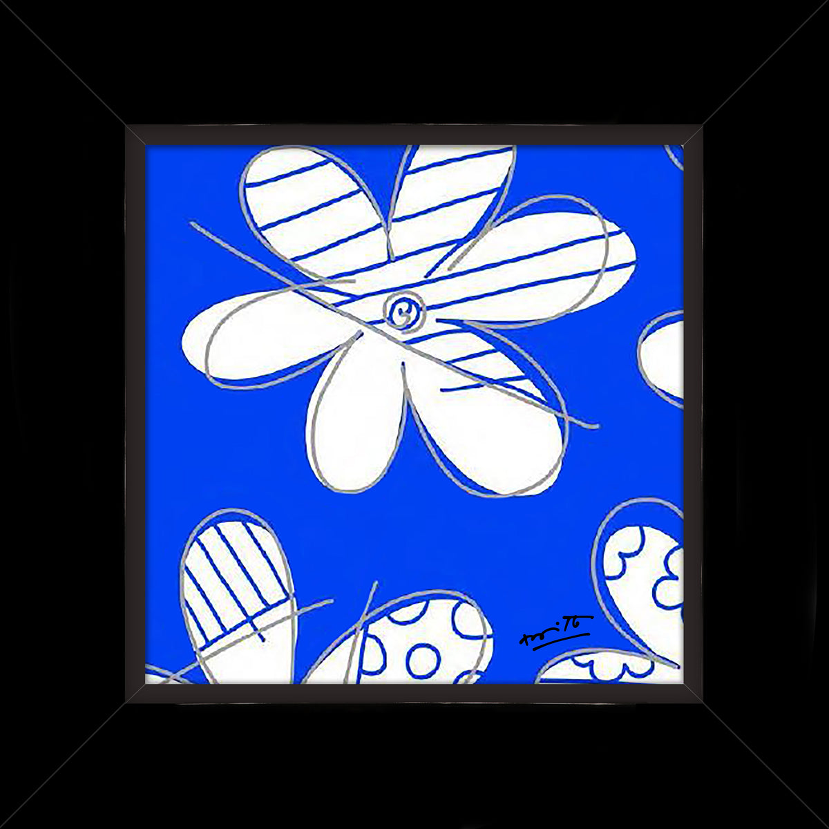 Romero Britto winter limited edition print  contemporary pop art piece