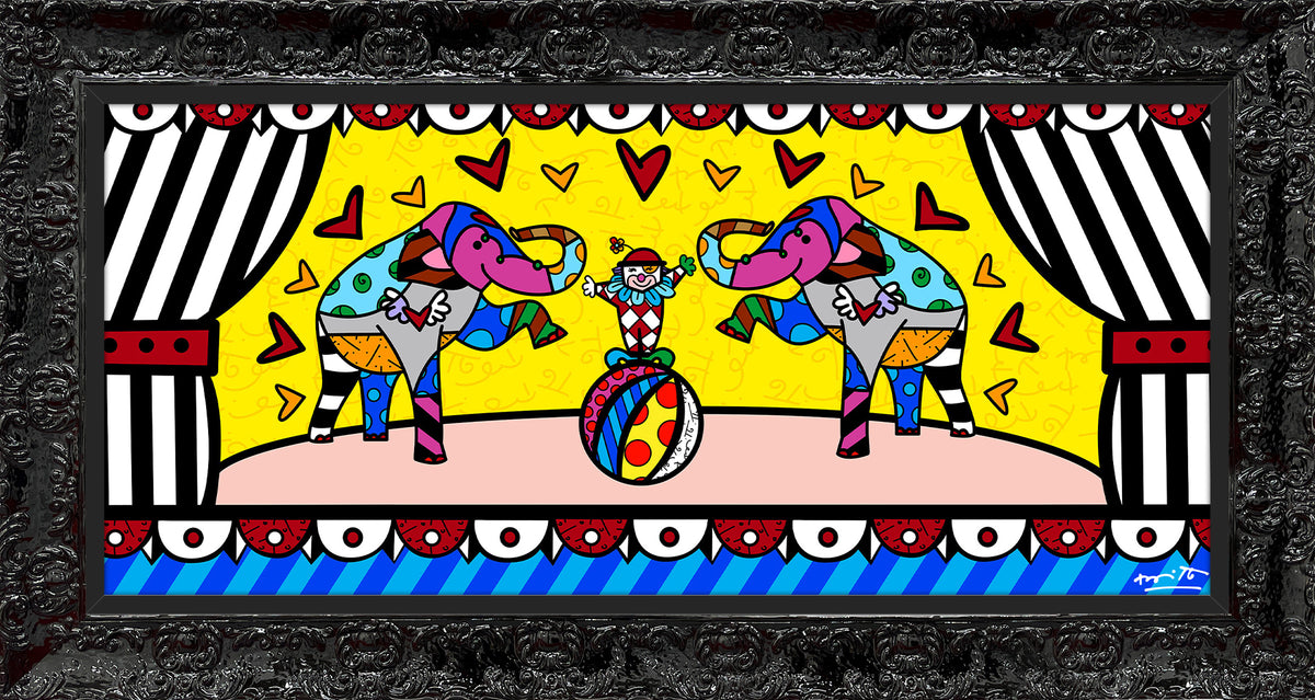 Romero Britto magic limited edition print  contemporary pop art piece