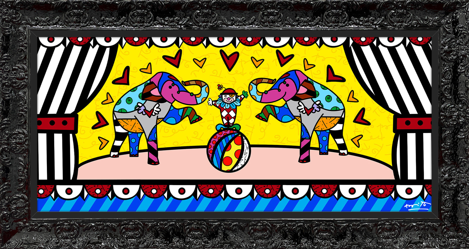 Romero Britto magic limited edition print  contemporary pop art piece