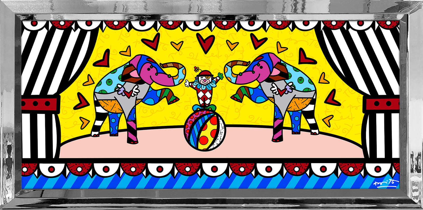 Romero Britto magic limited edition print  contemporary pop art piece