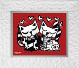 CATS ROMANCE - Limited Edition Print