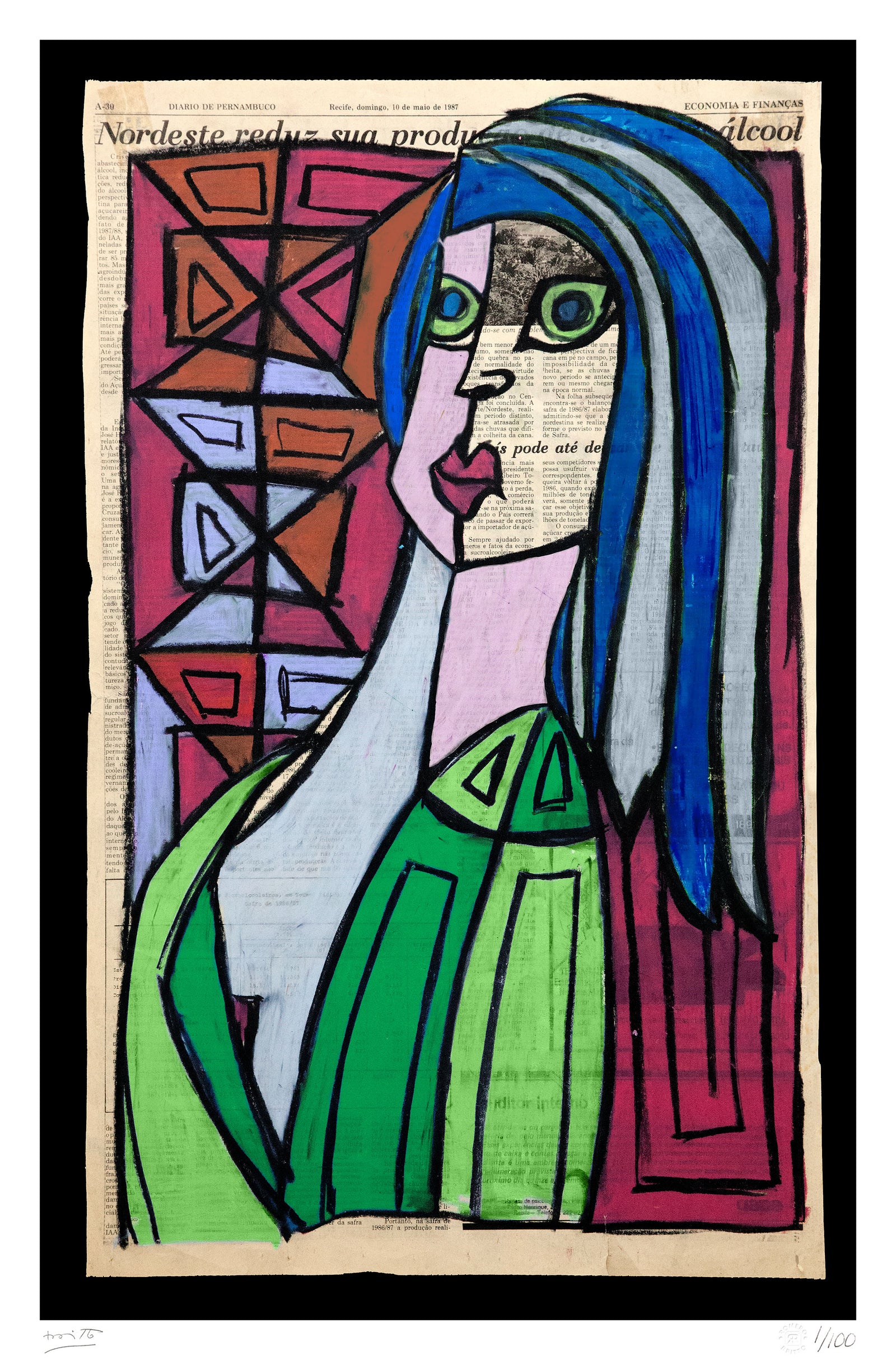 Romero Britto recife limited edition print  colorful pop art design