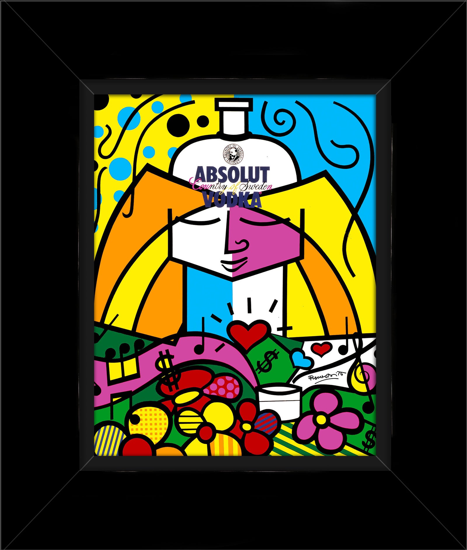 absolut ii open edition print  artistic colorful design collectible