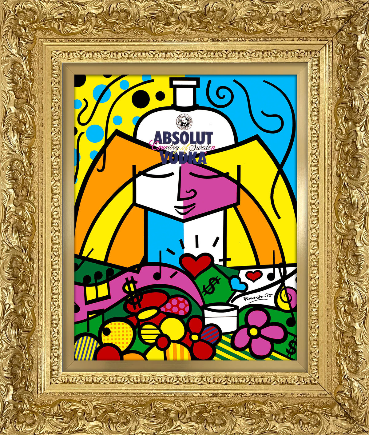 absolut ii open edition print  colorful decorative collectible gift idea