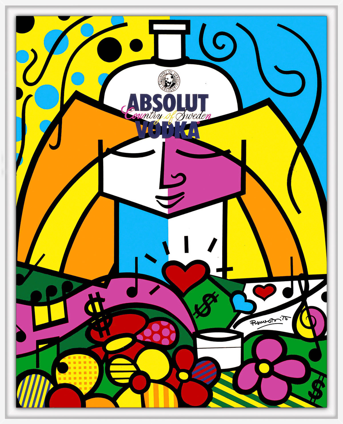 absolut ii open edition print  colorful decorative collectible gift idea