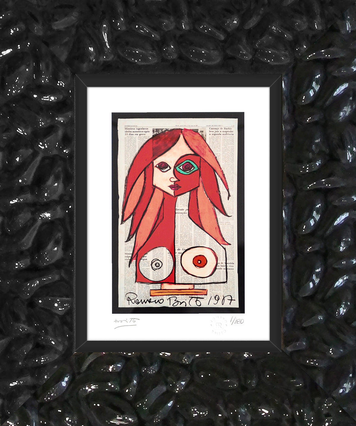 red limited edition print  colorful decorative collectible gift idea