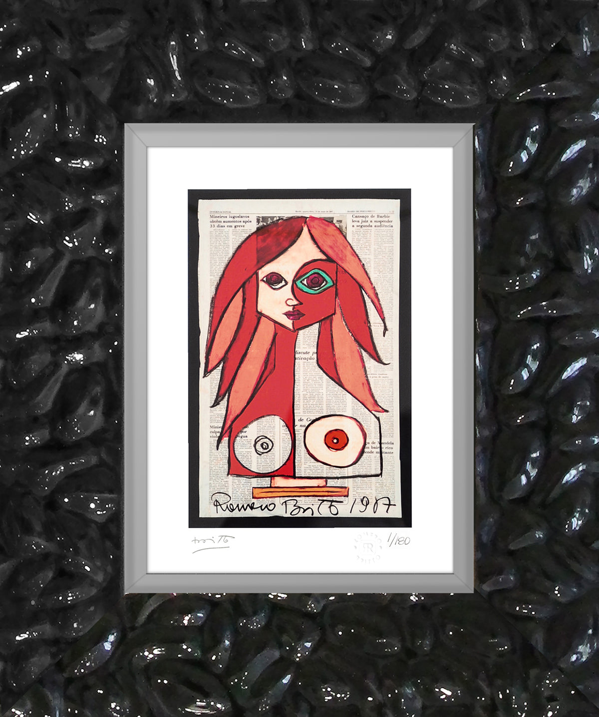 modern pop art red limited edition print  vibrant home decor