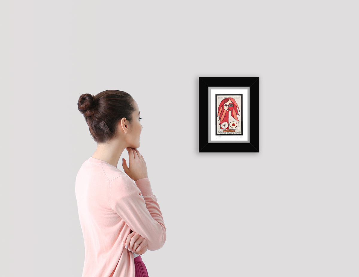 modern pop art red limited edition print  vibrant home decor
