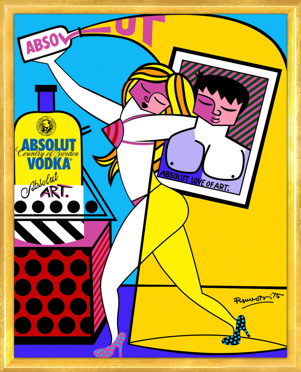 absolut i open edition print  colorful decorative collectible gift idea