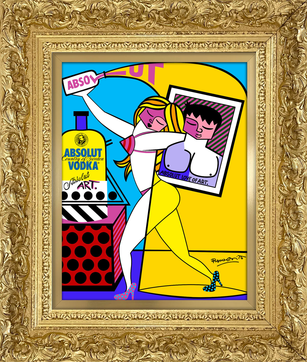 modern pop art absolut i open edition print  vibrant home decor