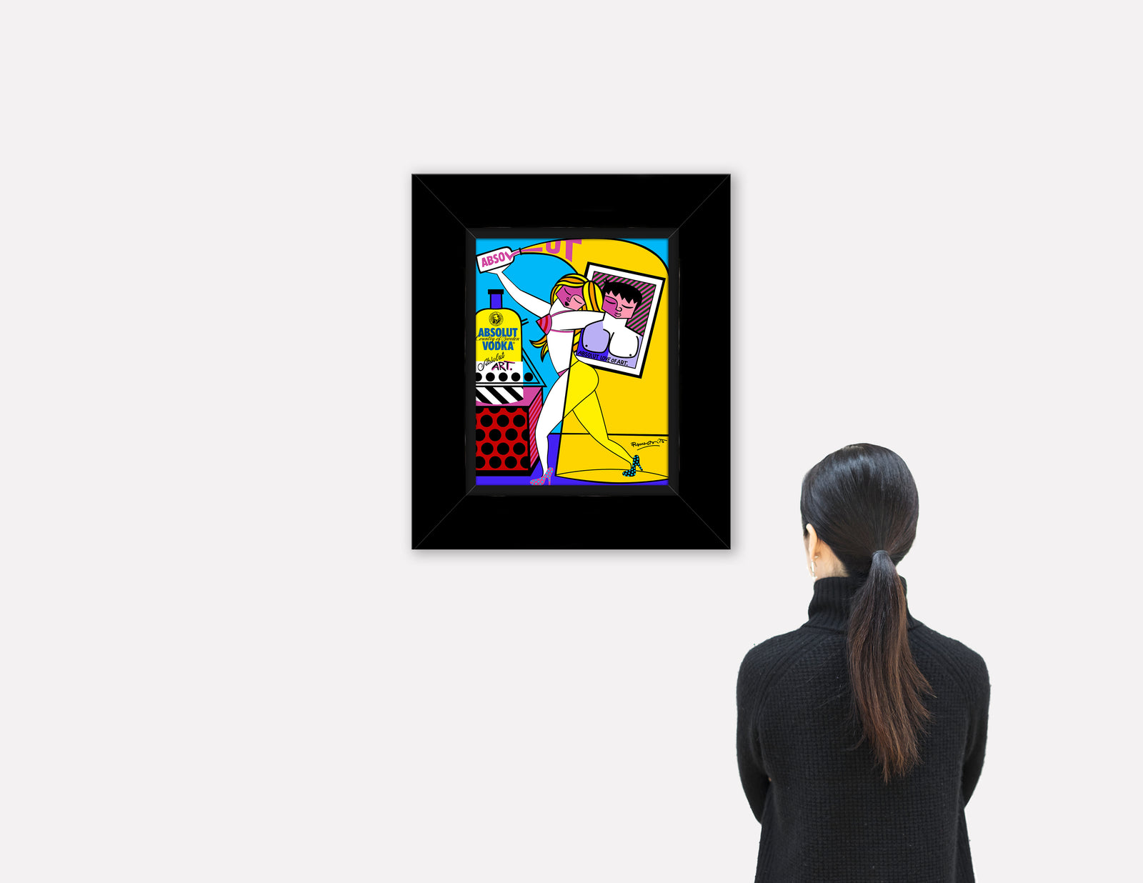 Romero Britto absolut i open edition print  colorful pop art design