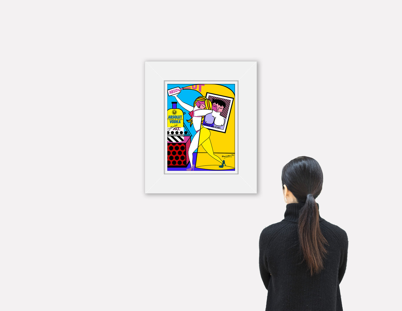 modern pop art absolut i open edition print  vibrant home decor