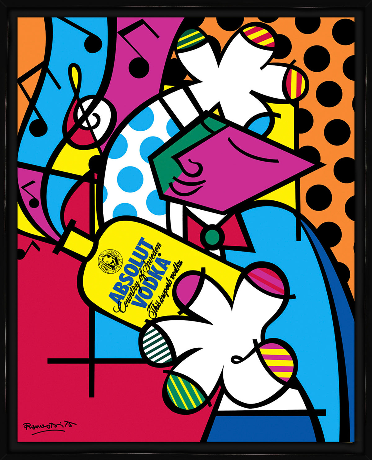 absolut iii open edition print  artistic colorful design collectible