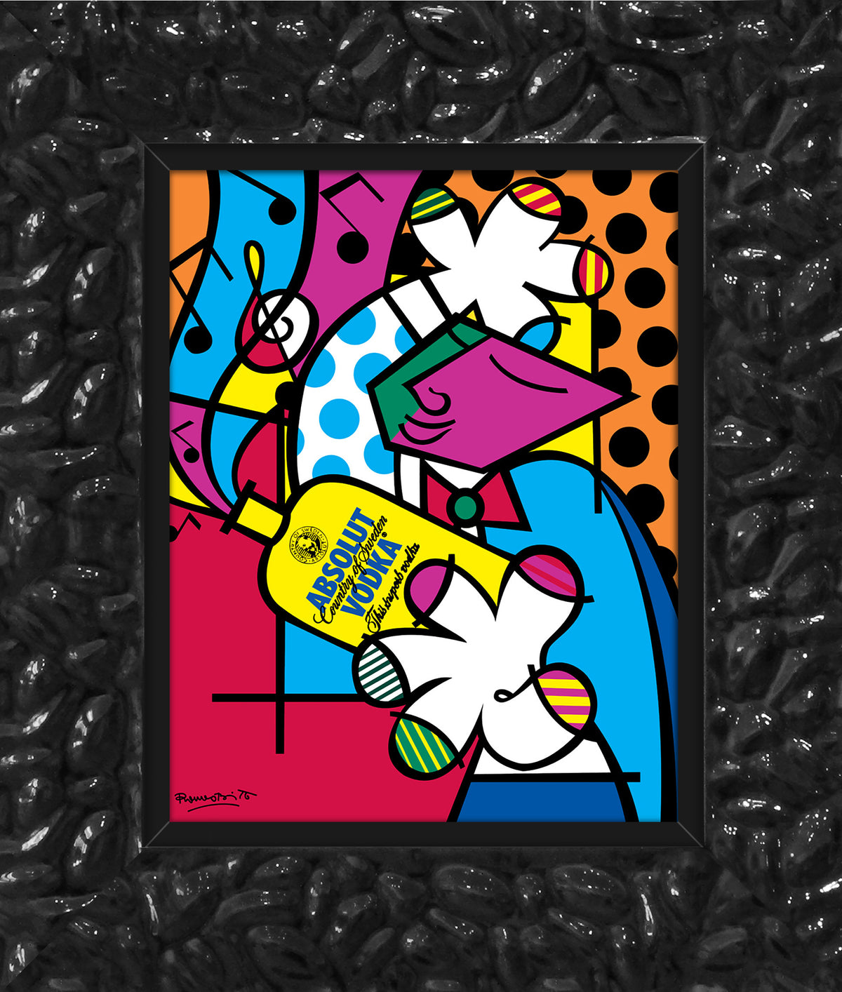 absolut iii open edition print  artistic colorful design collectible
