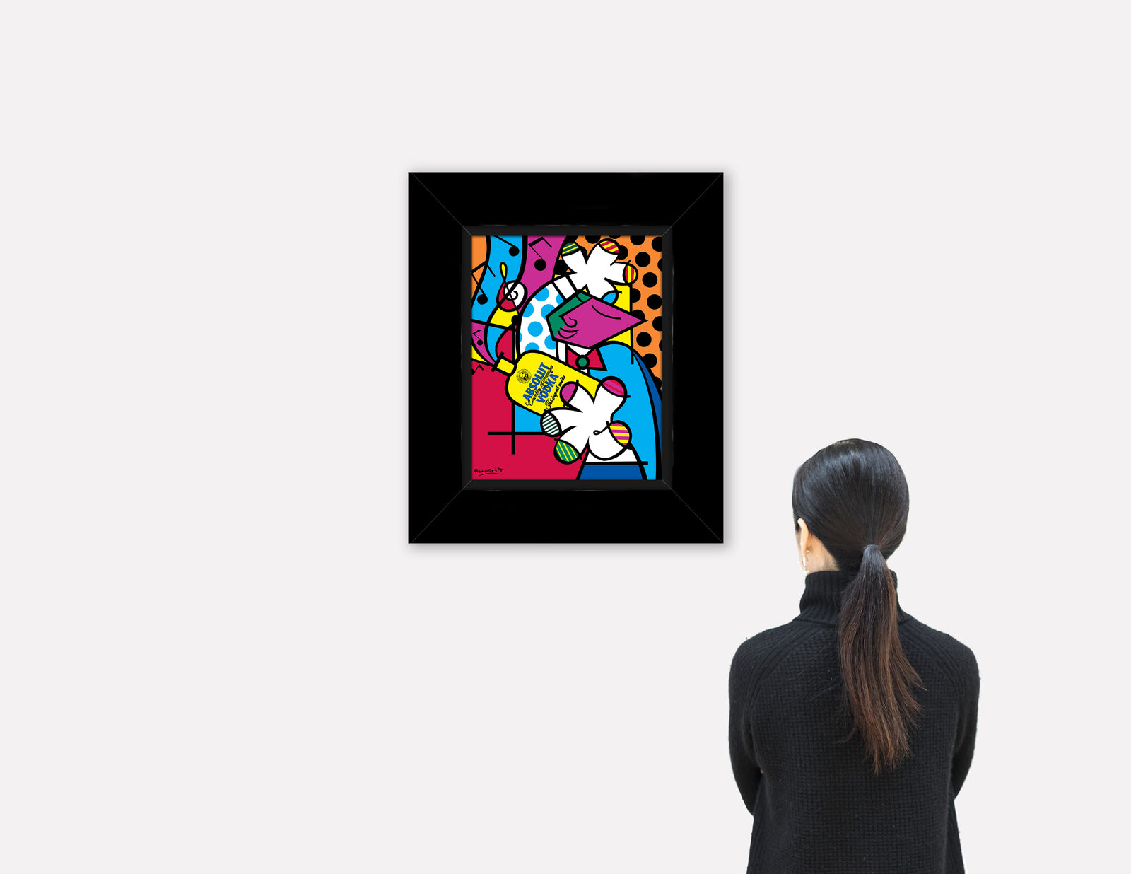 Romero Britto absolut iii open edition print  colorful pop art design