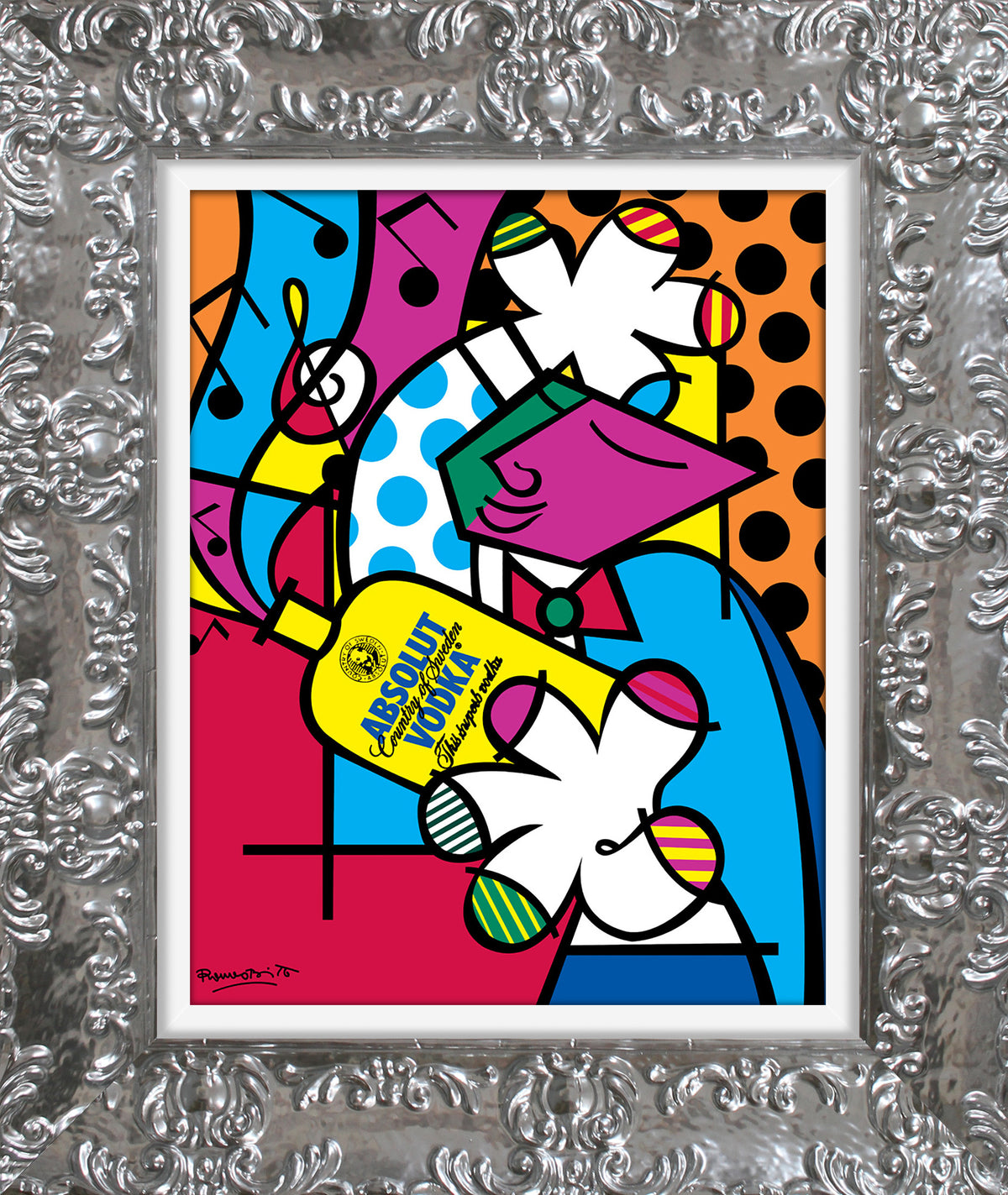 absolut iii open edition print  artistic colorful design collectible