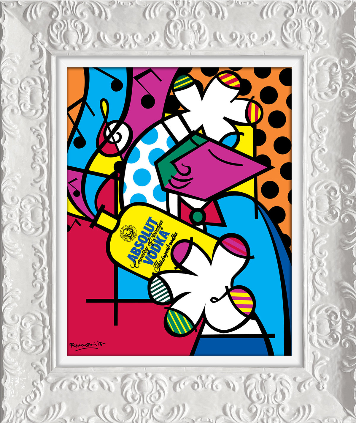 absolut iii open edition print  artistic colorful design collectible