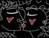 TWO RED HEARTS RED LIPS - Limited Edition Print