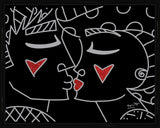 TWO RED HEARTS RED LIPS - Limited Edition Print