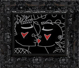 TWO RED HEARTS RED LIPS - Limited Edition Print