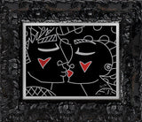 TWO RED HEARTS RED LIPS - Limited Edition Print