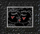 TWO RED HEARTS RED LIPS - Limited Edition Print